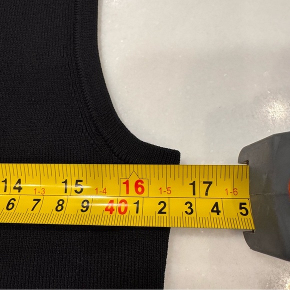 Vertigo Paris Black w/ White trim Beaded tank / tunic  top size large NEW - Picture 4 of 10